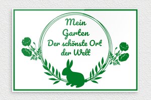 Gartenschilder - de-garten-schild-005-4 - 300 x 200 mm - blanc-vert - none - de-garten-schild-005-4