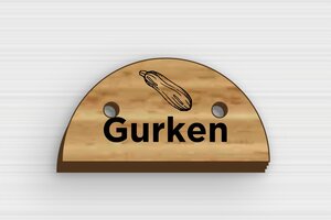 Gartenschilder - de-garten-schild-006-1 - 50 x 25 mm - chene - holes-only - de-garten-schild-006-1