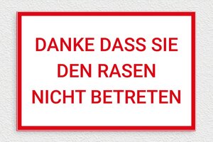 Gartenschilder - de-garten-schild-007-3 - 300 x 200 mm - blanc-rouge - glue - de-garten-schild-007-3