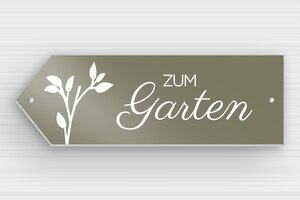 Gartenschilder - de-garten-schild-011-1 - 300 x 100 mm - taupe - screws - de-garten-schild-011-1