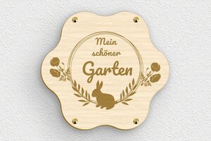 Gartenschilder - de-garten-schild-012-2 - 300 x 271 mm - erable - screws-caps - de-garten-schild-012-2