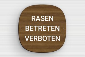 Gartenschilder - de-garten-schild-grass-004-1 - 200 x 200 mm - noyer - holes-only - de-garten-schild-grass-004-1