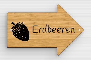 Gartenschilder aus holz - de-garten-schild-holz-001-4 - 300 x 200 mm - bambou - screws - de-garten-schild-holz-001-4