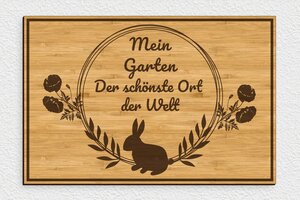 Gartenschilder aus holz - de-garten-schild-holz-002-3 - 300 x 200 mm - bambou - none - de-garten-schild-holz-002-3