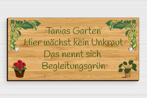 Gartenschilder aus holz - de-garten-schild-holz-002-5 - 210 x 100 mm - bambou - screws - de-garten-schild-holz-002-5