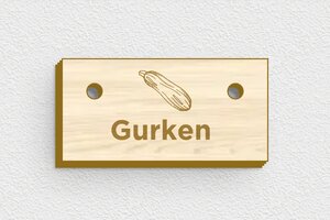 Gartenschilder aus holz - de-garten-schild-holz-003-4 - 50 x 25 mm - erable - holes-only - de-garten-schild-holz-003-4