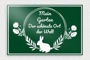 Gartenschilder metall - de-garten-schild-metall-002-1 - 300 x 200 mm - vert-blanc - none - de-garten-schild-metall-002-1