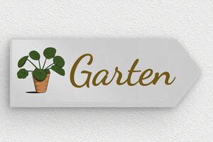 Gartenschilder metall - de-garten-schild-metall-003-3 - 81 x 27 mm - anodise - glue - de-garten-schild-metall-003-3