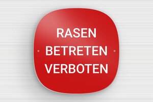 Gartenschilder metall - de-garten-schild-metall-003-5 - 200 x 200 mm - rouge - holes-only - de-garten-schild-metall-003-5