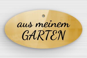 Gartenschilder metall - de-garten-schild-metall-005-1 - 100 x 50 mm - poli-noir - holes-only - de-garten-schild-metall-005-1