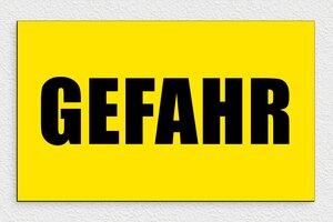 Warnschilder - Gefahrenschild - 330 x 200 mm - PVC - jaune-noir - glue - de-gefahr-006-3