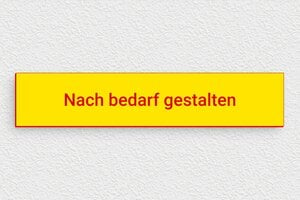 Kunststoffschilder - de-gelbe-farbe-schild-001-4 - 200 x 40 mm - jaune-rouge - none - de-gelbe-farbe-schild-001-4