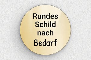 Goldenes Schild - de-gold-farbe-schild-001-2 - 120 x 120 mm - or-brillant-noir - none - de-gold-farbe-schild-001-2