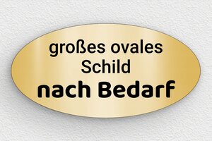 Goldenes Schild - de-gold-farbe-schild-002-1 - 300 x 150 mm - or-brosse-noir - none - de-gold-farbe-schild-002-1