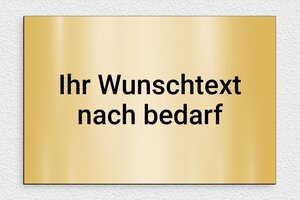 Goldenes Schild - de-gold-farbe-schild-003-3 - 300 x 200 mm - or-brosse-noir - none - de-gold-farbe-schild-003-3