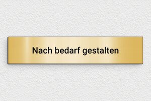 Goldenes Schild - de-gold-farbe-schild-004-2 - 200 x 40 mm - or-brosse-noir - none - de-gold-farbe-schild-004-2