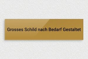 Schild nach Form - de-grosses-schild-001-5 - 300 x 80 mm - or-fonce-noir - none - de-grosses-schild-001-5