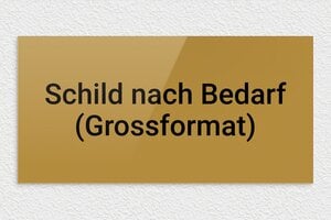 Schild nach Form - de-grosses-schild-004-2 - 600 x 300 mm - or-fonce-noir - none - de-grosses-schild-004-2