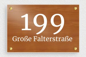 Hausnummernschild holz - de-haus-nummer-schild-holz-004-1 - 150 x 100 mm - poirier-blanc - screws - de-haus-nummer-schild-holz-004-1