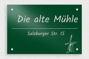 Türschild aus Aluminium - de-haus-tur-schild-alu-001-2 - 210 x 140 mm - vert-nopaint - screws - de-haus-tur-schild-alu-001-2