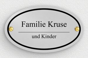 Türschild aus Aluminium - de-haus-tur-schild-alu-003-2 - 100 x 60 mm - anodise - screws - de-haus-tur-schild-alu-003-2