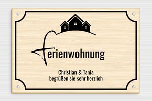 Türschild aus Holz - de-haus-tur-schild-holz-001-3 - 300 x 200 mm - erable - screws - de-haus-tur-schild-holz-001-3