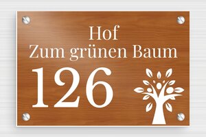 Türschild aus Holz - de-haus-tur-schild-holz-003-1 - 150 x 100 mm - poirier-blanc - screws - de-haus-tur-schild-holz-003-1