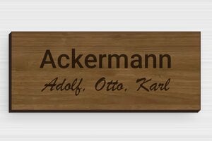 Briefkastenschilder aus Holz - Holz - 120 x 50 mm - noyer - glue - de-haus-tur-schild-holz-006-3