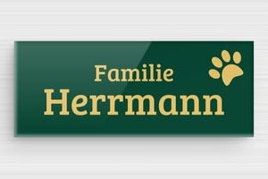 Namensschilder Haustür - Plexiglas - 100 x 40 mm - vert-or - glue - de-haus-tur-schild-plexi-011-3