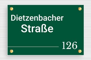 Türschild aus Preiswertes PVC - de-haus-tur-schild-pvc-002-3 - 150 x 100 mm - vert-sapin-blanc - screws - de-haus-tur-schild-pvc-002-3