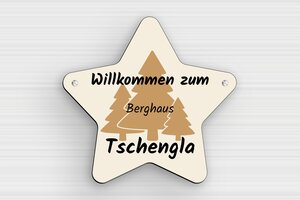 Türschild aus Preiswertes PVC - de-haus-tur-schild-pvc-004-5 - 200 x 190 mm - custom - screws - de-haus-tur-schild-pvc-004-5