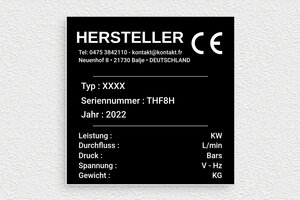 Kabelmarkierungen - de-hersteller-schild-industrie-005-1 - 150 x 150 mm - noir-blanc - glue - de-hersteller-schild-industrie-005-1