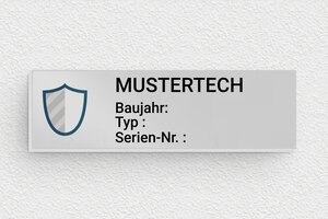 Kabelmarkierungen - de-hersteller-schild-industrie-einfach-001-3 - 64 x 19 mm - anodise - glue - de-hersteller-schild-industrie-einfach-001-3