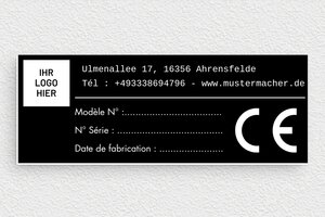 Kabelmarkierungen - de-hersteller-schild-logo-industrie-003-4 - 160 x 60 mm - noir-blanc - glue - de-hersteller-schild-logo-industrie-003-4