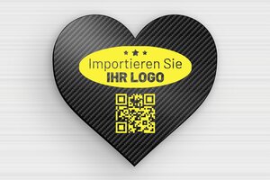 Herzförmiges Schild - de-herz-formig-schild-003-4 - 105 x 97 mm - carbon-blanc - glue - de-herz-formig-schild-003-4