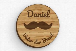 Namensschilder magnet - de-hochzeit-schild-004-3 - 50 x 50 mm - chene - badge - de-hochzeit-schild-004-3