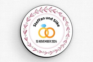 Namensschilder magnet - de-hochzeit-schild-005-3 - 50 x 50 mm - custom - badge - de-hochzeit-schild-005-3