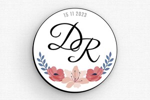 Namensschilder hochzeit - de-hoschzeit-schild-008-3 - 50 x 50 mm - custom - badge - de-hoschzeit-schild-008-3