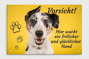 Hundeschilder - de-hund-schild-003-5 - 300 x 200 mm - custom - screws - de-hund-schild-003-5