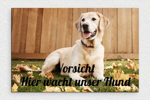 Schild Warnung vor dem Hunde - Schild 'Vorsicht vor dem Hund' - 250 x 165 mm - PVC - custom - glue - de-hund-schild-008-3