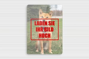 Schilder Warnung vor dem Hunde - Plexiglas - 150 x 210 mm - custom - glue - de-hund-schild-010-3