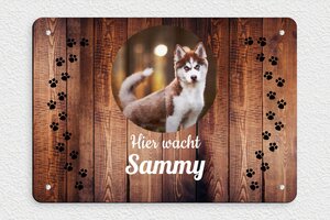 Hundeschilder - Schild 'Vorsicht vor dem Hund' - 300 x 210 mm - PVC - custom - screws - de-hunde-schild-004-3