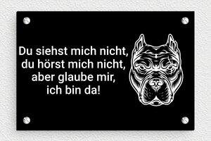 Hundeschilder - Schild 'Vorsicht, gefährlicher Hund' - 150 x 100 mm - PVC - custom - screws - de-hunde-schild-008-1