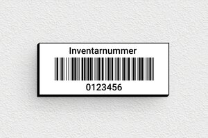 Kabelmarkierungen - de-industrie-barcode-schild-001-3 - 50 x 20 mm - blanc-noir - glue - de-industrie-barcode-schild-001-3