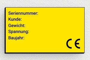 Schild pro branche - de-industrie-schild-001-3 - 70 x 40 mm - jaune-noir - glue - de-industrie-schild-001-3