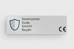 Aluminium schilder - de-industrie-schild-002-3 - 64 x 19 mm - anodise - glue - de-industrie-schild-002-3