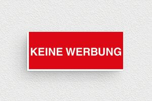 Keine werbung schilder - Keine Werbung-Schild - 50 x 20 mm - PVC - rouge-blanc - glue - de-keine-werbung-009-1