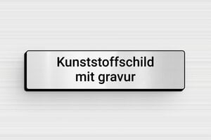 Kennzeichnungsschilder - de-kenn-zeichen-schild-001-1 - 60 x 15 mm - gris-brillant-noir - glue - de-kenn-zeichen-schild-001-1