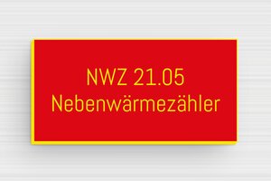 Kennzeichnungsschilder - Schild 'Bitte klingeln' - 60 x 30 mm - PVC - rouge-jaune - magnetic - de-kenn-zeichen-schild-002-3