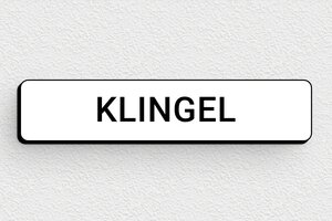 Klingelschild - Klingelschild - 70 x 15 mm - PVC - blanc-noir - glue - de-klingel-012-1